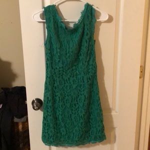 Green lace dress